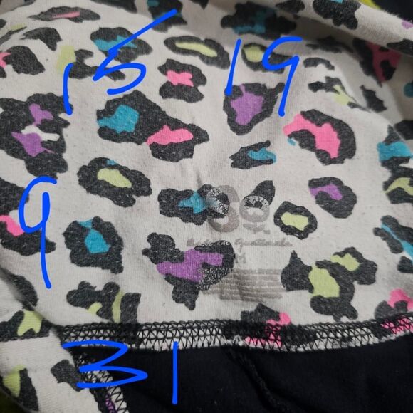 Vintage y2k white rainbow cheetah print low rise flare pants - Picture 4 of 4